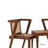 Mesa e Cadeiras Pequenas para Varanda, Mesa de Chá de Lazer em Rattan e Madeira Maciça, Conjunto Moderno de Mesa de Café e Cadeiras para Pátio Externo