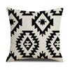 Funda de Almohada con Patrón Geométrico Repetitivo 2026 Lino Moderno Simple Estampado Artículos de Decoración para el Hogar Estilo Ins Sofá