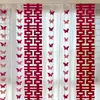 Set de Decoración de Habitación de Boda Cortina Decoración Boda Tira Larga Palabra Feliz Mariposa Estéreo Guirnalda Decoración Colgante Casa Nueva Sala de Estar Dormitorio