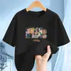 2263 # Camiseta de Manga Corta de Algodón Puro para Niña Verano Nuevo Estilo Mediana y Grande Niños Holgada, Moderna y Versátil Tops de Manga Media
