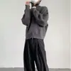 Suéter Jaqueta Cardigan Casual Simples de Gola Alta Outono Inverno 2023 Transfronteiriço Moda de Inverno Masculina Marca Estilo Preguiçoso Agulha