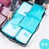 Conjunto de Sacos de Armazenamento para Viagem Estilo Coreano 6 Peças Bolsa Organizadora Impermeável para Roupas Íntimas Bolsa de Armazenamento de Viagem Conjunto de Seis Peças
