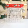 Adornos navideños Adornos para árbol de Navidad Copo de nieve transparente Cristal acrílico Colgante creativo Copo de nieve navideño