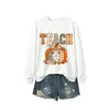 Amazon eBay loja independente casual moda versátil feminina moletom xadrez estampa de leopardo floral abóbora