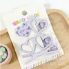 Pinza para el pelo de estilo coreano color crema con estampado floral de dibujos animados, Pinza nueva para flequillo lateral de chica dulce, Pinza para la parte trasera de la cabeza, Accesorio para el pelo