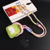 Bolsa de Armazenamento com Alça Transversal Ajustável de Tecido para Celular, Cordão Dopamina para Viagens ao Ar Livre, Alça Lateral Antiperda