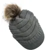 Sombrero de sol de punto para mujer de otoño e invierno 2019, nuevo estilo europeo y americano, con ala de pompón de piel, gorra para exteriores de Instagram