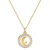 [Cuerpo entero de acero de titanio] Collar de oro real de estilo simple con diamantes de barro Xingyue en horno para mujer, accesorios de cadena de clavícula de celebridades de Internet