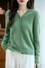 Cárdigan con capucha de punto premium transfronterizo 100% lana, sencillo y pulcro, adecuado tanto para llevar solo como en capas, ropa casual de primavera y otoño