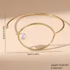 Pulseira de Liga Geométrica Redonda Oca Retrô de Nicho Europeia e Americana Pulseira de Braço com Senso Avançado de Temperamento Moda Anel de Braço Transfronteiriço