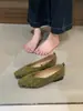 Sapatos rasos estilo francês com bico quadrado para mulheres, novo modelo 2026, mocassins de sola macia e baixa, sapatos femininos de estilo delicado para combinar com saias