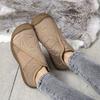 Temu una generación de zapatos suaves para madre antideslizantes de suela blanda de invierno con forro de felpa cálidos de algodón casual moda nieve
