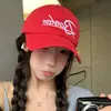 Gorra de Béisbol Estilo Coreano 2026 para Mujer con Bordado de Letras, Visera Curva para Primavera y Verano, Circunferencia de Cabeza Grande, Gorra Versátil para Proteger del Sol