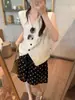 Chal de estilo Old Money de alta gama Verano Lyocell Lino Moda Chic Sin Mangas Nuevo H060302