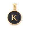Collar con colgante de acero de titanio DIY de 26 letras inglesas de venta caliente, cadena redonda para clavícula para mujer, accesorios de joyería de acero inoxidable al por mayor