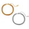 Pulsera de cadena cubana de estilo indiferente cruzado, acero de titanio, para mujer, hip hop, personalidad, pulsera versátil, estilo indiferente, accesorios de moda
