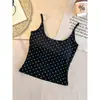 Estilo Menina Picante Pele Amarela Clareadora Bolinhas Alças de Sutiã Fixas Almofadas de Peito Camisolete Regata Feminino Verão Emagrecimento Valorizadora Roupa Íntima Top
