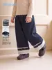 Novos Jeans para Meninas para o Outono, Calças Infantis com Forro de Lã, Roupa Grossa de Inverno, Calças de Corte Reto para Meninas Jovens
