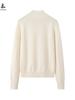 Suéter Nuevo de Cachemira para Mujer, Cuello Medio Alto, Jersey Grueso, Elegante, Casual, Estilo Relajado, Camisa Básica de Manga Larga, Liquidación, Versátil