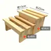 Conjunto de Banheira de Madeira para Pés com Banqueta Larga de Madeira Maciça para Vaporização, Banheira para Lavar os Pés e Pequena Banqueta de Madeira para Vaporização