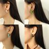 Pendientes de acero de titanio color gota de aceite de acero inoxidable de alta calidad transfronterizos europeos y americanos para mujer, elegantes, de lujo ligero, al por mayor