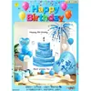Traje de baño Celebridad de Internet Escena de Fiesta de Cumpleaños Diseño traje Oso Feliz Cumpleaños Banner de Globos Vestir Atmósfera Vida