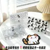 Portatarjetas de estilo japonés de doble capa de PVC con broches de presión desmontables para guardar tarjetas pequeñas, polaroids, identificaciones y monedas