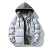 Jaqueta Masculina Acolchoada de Algodão Jaqueta de Algodão à Prova de Frio de Inverno com Capuz Falsa Duas Peças 2025 Nova Jaqueta Acolchoada de Algodão para Jovens Marca Tendência de Casal