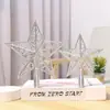 Estrella de Cinco Puntas para la Punta del Árbol de Navidad, Estrella de Cinco Puntas Calada con Alambre, Punta de Árbol de Navidad, Decoraciones para Árbol de Navidad, Exclusivamente para Suministro Transfronterizo
