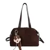 Bolsa tote retrô de grande capacidade para mulheres, nova coleção outono 2026, bolsa de ombro moderna e estilosa, bolsa pequena casual e simples