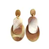 Brincos de tarracha com pingente de flor plissada em acrílico com agulha de prata estilo férias ins brincos de design de nicho da moda para mulheres