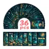 Conjunto de Cartões com Citações ao Luar com Tema Floresta de 36 Peças, Materiais para Diário Estilo Ins, Decoração de Parede, Cartões Pequenos para Alívio do Estresse