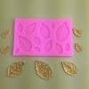 Molde de silicone para modelagem em forma de folha de bordo, molde para gesso, molde para gota, molde para bolo de mousse de chocolate e açúcar