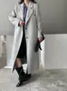 Abrigo de Lana Doble Faz para Mujer Estilo Largo Hombro Normal Nuevo Estilo Traje Hombro Acolchado Viaje Diario Soltero Abrigo Otoño Invierno Viaje Diario Mujer