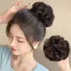 Peluca de Moño Bajo de Cabello Real Goma para el Pelo Moño Peluca de Estilo Antiguo Moño Accesorio para el Cabello para Aumentar el Volumen