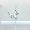 Pendientes de Ciervo de Navidad de Aleación de Titanio Astmf-136 Titanio G23 Rosca Interna Pendientes de Circonio Joyería para Piercing Cabeza