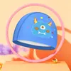 Gorros de Natación para Niños con Divertidos Estampados de Dibujos Animados, Ajuste Holgado, Gorros Protectores para los Oídos sin Apretar para Niños y Niñas, Gorros de Natación de PU al por Mayor