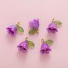 Acessórios para joias DIY de 1,5 cm, lírio perolado, orquídea colorida, folhas tridimensionais, flor, pulseira, chaveiro, pingente de colar
