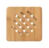 Posavasos de Madera Personalizado Directo de Fábrica Redondo Rectangular Tapete Aislante del Calor Color Sólido Americano Dibujos Animados Madera de Bambú Individual para Mesa Tapete para Té