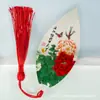 Marcadores de Página Estilo Chinês Flor de Peônia e Nervuras de Folha, Papelaria Educacional, Presentes Culturais para Amigos, Fornecimento Direto do Fabricante, com Marcadores de Página com Borla