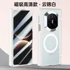 Nova Capa Magnética para Celular Huawei MateX7 Tela Dobrável Fosca Semitransparente Dobradiça do Eixo Central Capa Protetora à Prova de Queda