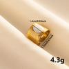 Aço Inoxidável 304 Moda Novo Design de Nicho Sensação de Alto Padrão Personalidade Anel Dourado Aberto Quadrado Anel Gota de Óleo