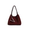 2026 Nuevo Bolso de Mujer de Alta Gama, Moderno, Versátil, Simple, Bolso Cruzado, Bolso de Mano, Dos Capas, Gamuza, Piel de Vaca