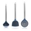 Espátula de Silicona con Mango de Acero Inoxidable para Cocinar Colador Doméstico Cuchara para Sopa Espátula Especial Antiadherente Cuchara para Olla Caliente