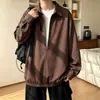 Camisa de Manga Larga Falsa de Dos Piezas Estilo Americano para Hombre Otoño Nueva Llegada Camisa Elegante Marca de Moda Top Holgado Chaqueta