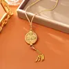 Tienda de Oro Mismo Estilo Dragón y Fénix Auspicioso Oro Arena Método Antiguo Collar Colgante Estilo Chino Festivo Prosperidad y Buena Suerte Cadena para Suéter de Pareja