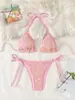 Biquíni Dividido Europeu e Americano Novo Feminino Malha Lantejoulas Transfronteiriço Aliexpress Roupa de Banho Lg418
