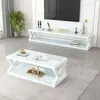 Mesa de centro mueble de TV combinación sala de estar hogar apartamento pequeño balcón mesa de té mesa de té de vidrio templado simple moderna mesa