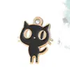 Série Preto e Branco Nuvem Cruz Gato Acessórios Pingente de Liga DIY Corrente de Celular Chaveiro Charme