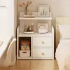 Mesita de Noche 2025 Más Vendido Hogar Dormitorio Pequeño Gabinete de Almacenamiento Estilo Escandinavo Simple Gabinete Estrecho Gabinete de Almacenamiento para Mesita de Noche de Dormitorio